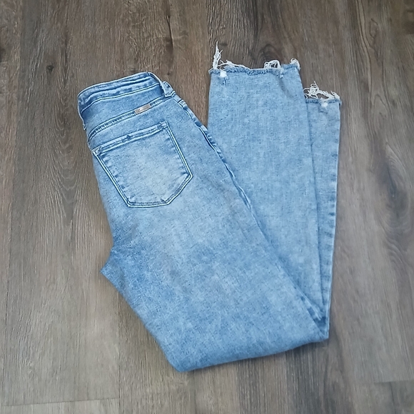 KanCan Light Blue Straight Leg Jeans Acid Wash kc20023m Size 7/27 - Picture 2 of 8